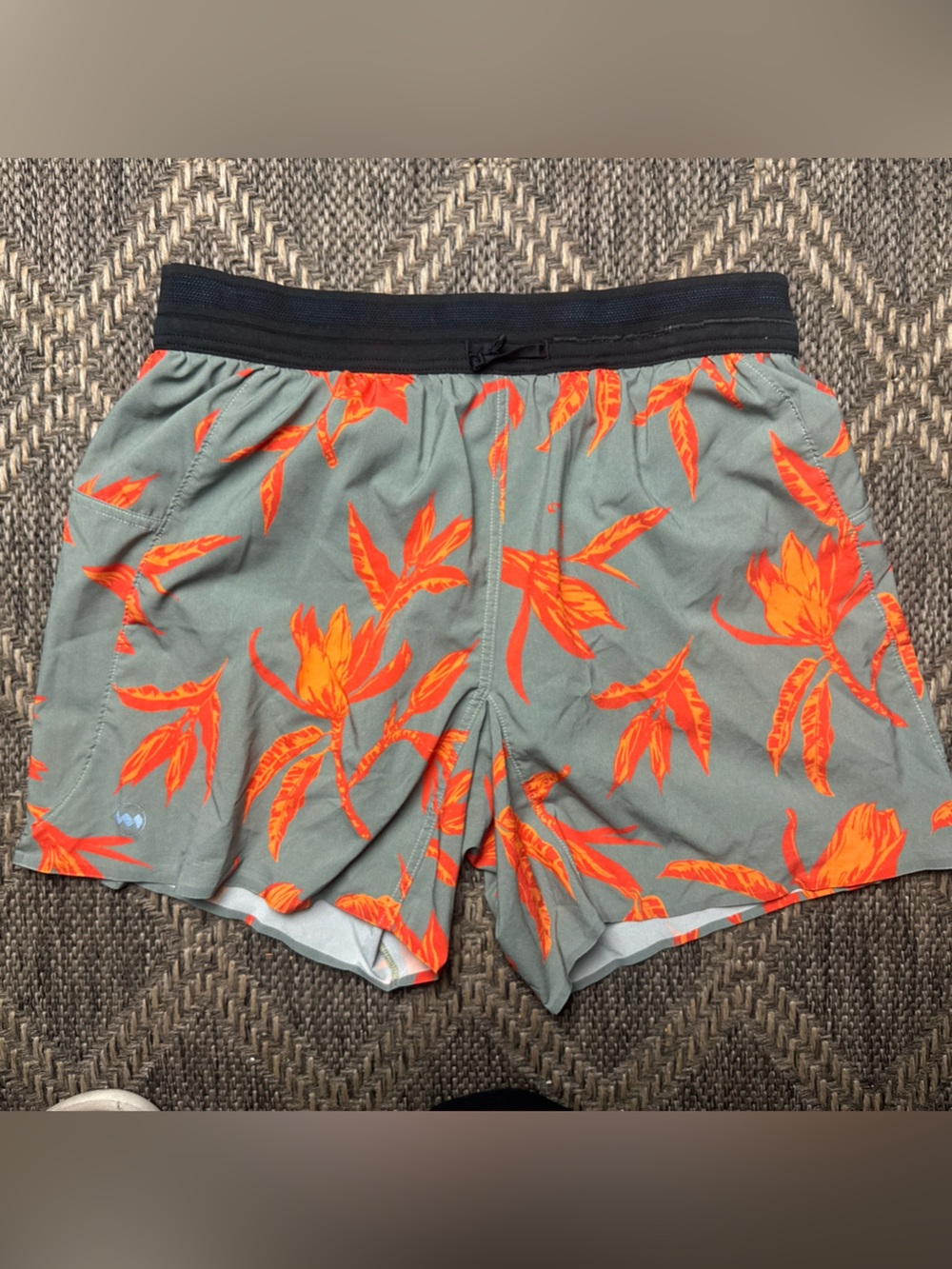 Janji Mens Athletic Shorts M x 8 Floral AFO Broken Rear Zip